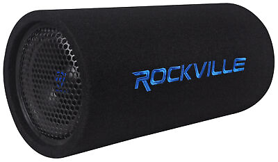 #ad Rockville RTB80A 8quot; 400 Watt Powered Subwoofer Bass Tube MP3 Input $89.95