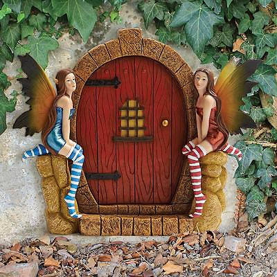 #ad Doorway to Enchanted Forest Sprites Pixies Fairy Elfin Maidens Tree Sculpture $52.82