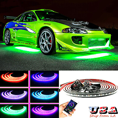#ad RGB APP Control Chassis JDM Underbody Underglow Lamp Neon LED Atmosphere Light $33.99