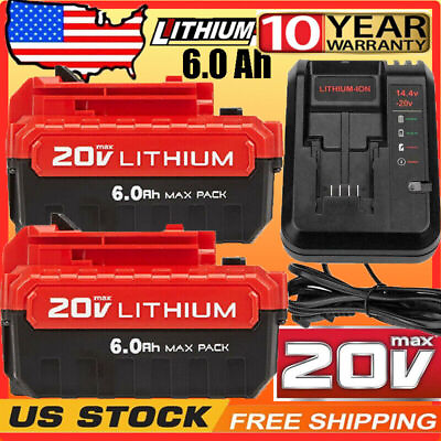 #ad 20 Volt Lithium Ion Battery Charger for PORTER CABLE 20V Max PCC680L PCC685L $32.99
