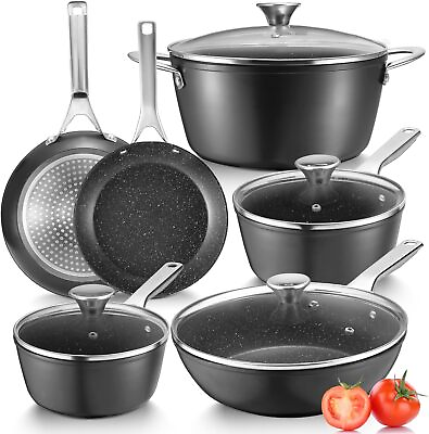 #ad Fadware Bezia Induction Cookware 10 Piece Pots and Pans Set Nonstick F9102 $69.95