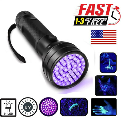 #ad UV Ultra Violet 51 LED Flashlight Blacklight 395 nM Inspection Lamp Light Torch $7.19