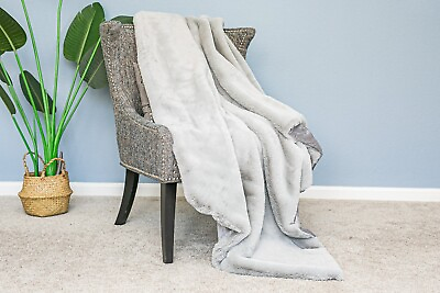 #ad Plush Faux Fur Throw Blanket 60quot;x70quot; warm soft cozy for bed couch sofa living rm $46.74