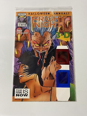 #ad Fright Night 3 D Halloween Annual #0 Now Comics 1993 Polybagged With Glasses $15.19