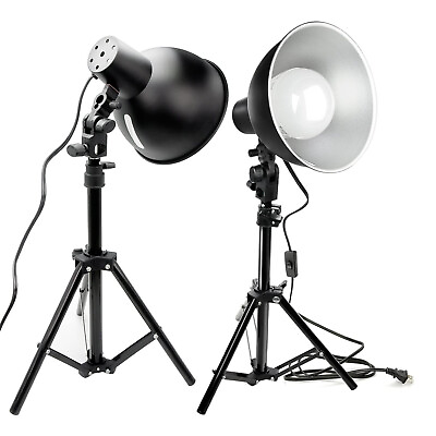 #ad LSP 2X Photo Studio Lighting Kit with 18W LED Light Bulb 6quot; Light Stand Tripod $75.20