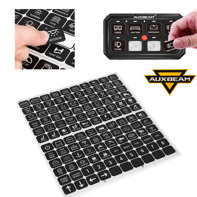 #ad AUXBEAM Universal Switch Panel Stickers 120pcs For 8 Gang Switch Panel Control $14.24
