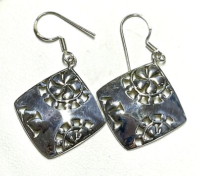 #ad Plain Silver 925 Sterling Silver Earrings Jewelry JY473 $18.99