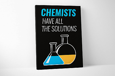 #ad Chemist Solutions Canvas Scientist Wall Print Classroom 18 X 24 Inches $58.00