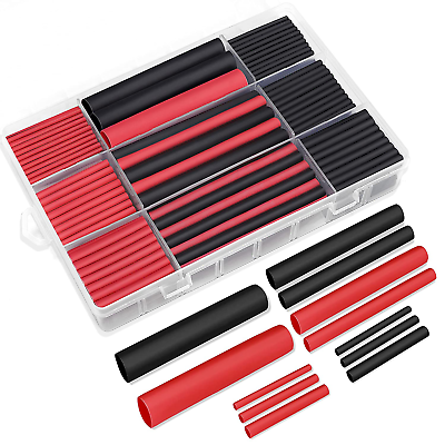 #ad Heat Shrink Tubing Tube 3:1 Ratio Dual Wall Adhesive Lined Red Black Cable Wire $13.83