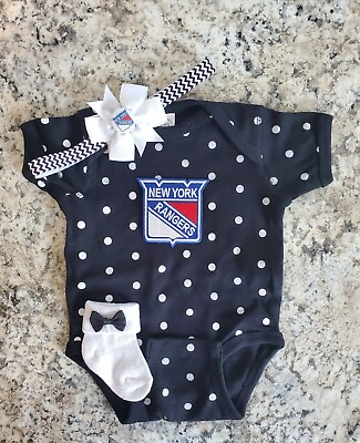 #ad Rangers baby newborn clothes girl Rangers baby gift girl NY Rangers baby girl $24.75