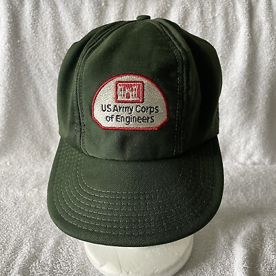 #ad VTG US ARMY CORPS OF ENGINEER Unisex Patched Snapback Trucker Cap Hat USA $30.00