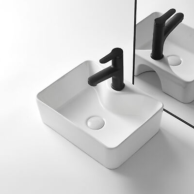 #ad Bathroom Sink Porcelain Ceramic Basin Sink WashbasinPop up DrainerSoap Box Set $65.74