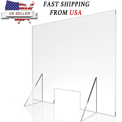 #ad Sneeze Guard Acrylic Divider PROTECTION Barrier SHIELD CHECKOUT COUNTER Desk $39.99