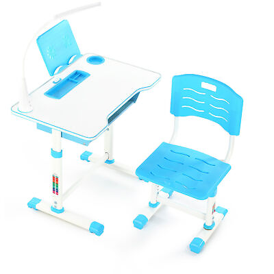#ad Kid Desk with Chair Set Adjustable Student Desk and Chair Kit Easily Assembly b $61.99