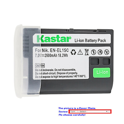 #ad Kastar Rechargeable Li ion Battery for EN EL15c ENEL15c Nikon Z 5 Z5 DSLR Camera $26.49