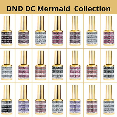 #ad DND DC Mermaid Glitter Gel PICK YOUR COLOR LED UV DND Gel Pol $12.95