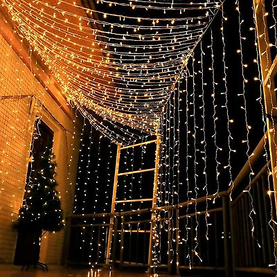 #ad Curtain Lights 300 LED Fairy String Light For Bedroom Wedding Party Decorations $47.75