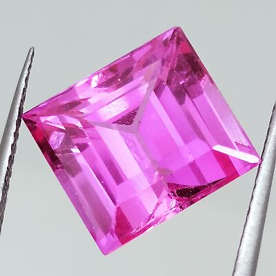 #ad Flawless 7.90 Ct Natural Ceylon Pink Sapphire Rectangle Certified Loose Gemstone $14.44