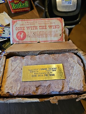 #ad Brick From Loew#x27;s Grand Theatre World Premiere Site Gone With The Wind limited $80.00