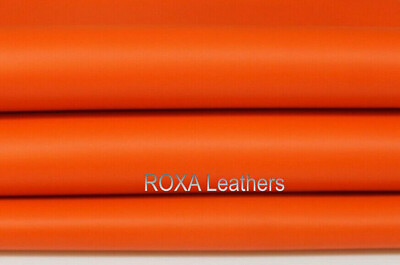 #ad NEW Orange Lambskin Leather Skins Sheep Lamb Nappa 6 Sqft 100% Real Leather Skin $79.00