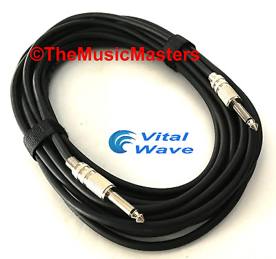 #ad 20ft 1 4quot; Instrument Guitar Bass Amp Keyboard Audio Patch Cable Cord Wire VWLTW $13.99