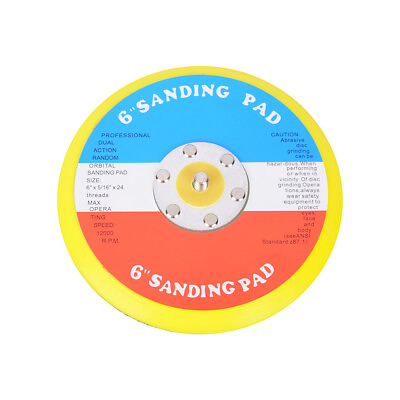 #ad New 6quot; Hook and Loop SANDING PAD with 5 16quot;24 Threads For DA SANDER PALM D A USA $5.49