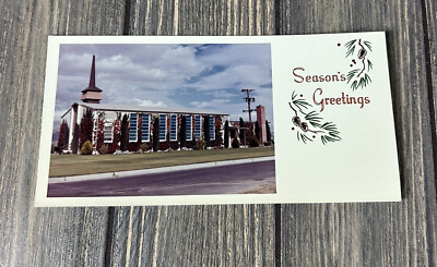 #ad Vintage Seasons Greeting Church Christmas Card $14.99