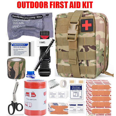 #ad Survival First Aid Kit Medical Emergency Military Trauma Bag Tactical IFAK $26.99