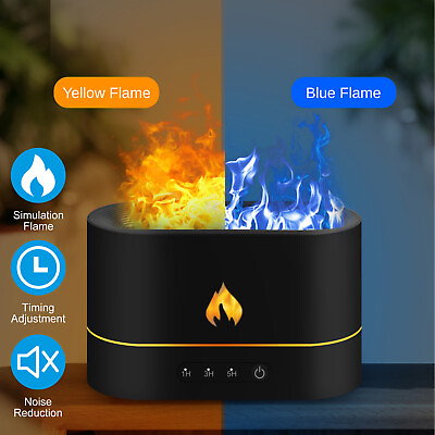 #ad 250ml USB Air Humidifier Essential Oil Aroma Diffuser 3D Flame Mist Home Decor $19.98