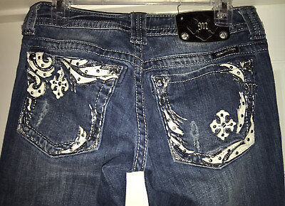 #ad Miss Me Womens JP6169B Boot Cut Denim Jeans Blue Size 28 $24.99