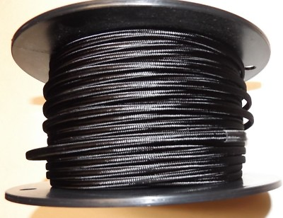 #ad #ad 25 ft. BLACK PARALLEL RAYON COVERED LAMP CORD ANTIQUE VINTAGE STYLE 46634JB $39.00