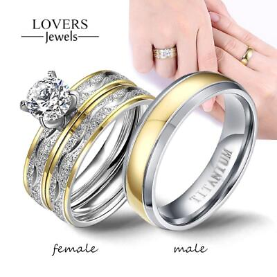 #ad Anillos Sortijas De Compromiso Matrimonio Boda Oro plata Regalos Para Mujer $14.98