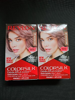 #ad 2 Pk Revlon ColorSilk Beautiful Color Permanent Hair Color 72B Mushroom Blonde $17.00
