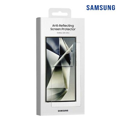 #ad Genuine Galaxy S24 Ultra Anti Reflecting Screen Protector 2 Films Jig EF US928 $42.99
