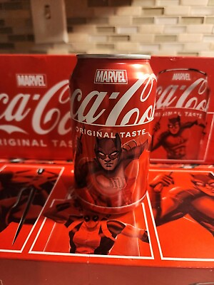 #ad Coca Cola Sealed Limited Edition Collectors Marvel DAREDEVIL Soda Can Coke $7.95