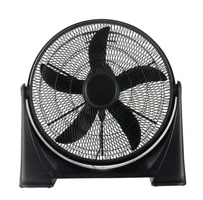 #ad 20quot; 3 Speed Lightweight Air Circulator Floor Fan with Wall Mount Option Black $25.85
