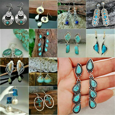 #ad 925 Silver Dangle Drop Earrings Women Cubic zirconia Wedding Party Jewelry Gifts C $3.30
