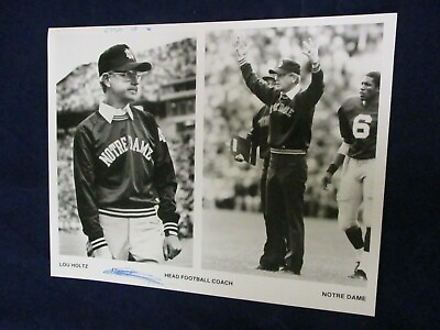 #ad Glossy Press Photo Vintage Lou Holtz Head Coach University of Notre Dame #2 $17.00