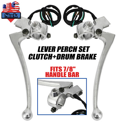 #ad For Yamaha Honda Lever Perch Set Clutch Drum Brake 7 8quot; w Mirror Mounts Wire $19.99