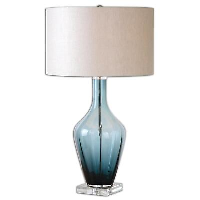 #ad Uttermost Hagano Blue Glass Table Lamp 26191 1 $380.60