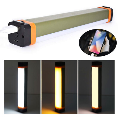 #ad LED Portable USB Rechargeable Work Light Tube Camping Hiking Lamp Magnetic Torch $16.67