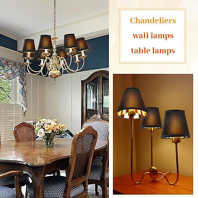 #ad Chandelier Lamp Shades Small Lamp Shade Clip on Fitter Lampshade Linen Lamp... $36.00