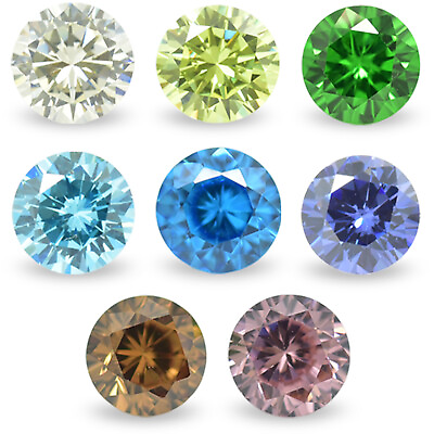 #ad 100pcs 0.8 10mm Each color Round Loose Cubic Zirconia 5A CZ Stone For Jewelry $7.80