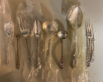 #ad KIRK REPOUSSE 9 SERVERS NOT MONOGRAMMED STERLING SILVER ALL 9 ALL STERLING $535.00