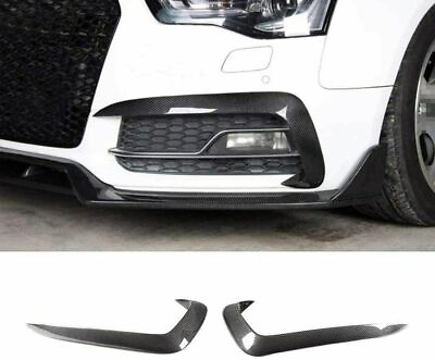 #ad For Audi A5 Sline S5 2012 16 Real Carbon Front Bumper Canard Fins Air Vent Cover $147.24