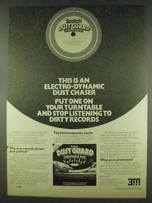 #ad 1978 3M Scotch Dustguard Mat Ad Electro Dynamic $19.99