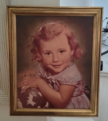 #ad Vtg Original Portrait of a Little Girl $125.00