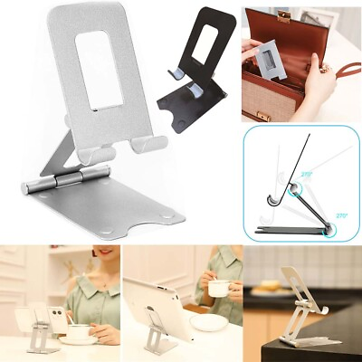 #ad Universal Adjustable Foldable Cell Phone Stand Holder Desk Dock Mount Tablet $6.98