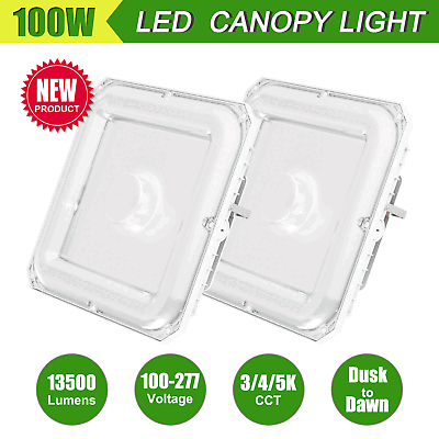#ad 2Pack LED Gas Station Light 100W Commercial Garage Area Parking Lot Canopy Light $143.65
