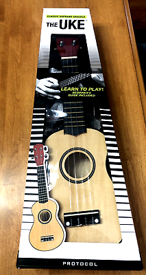 #ad PROTOCOL 21quot; Soprano Ukulele Red 4 String Mini Wood Guitar The UKE New Other $12.50